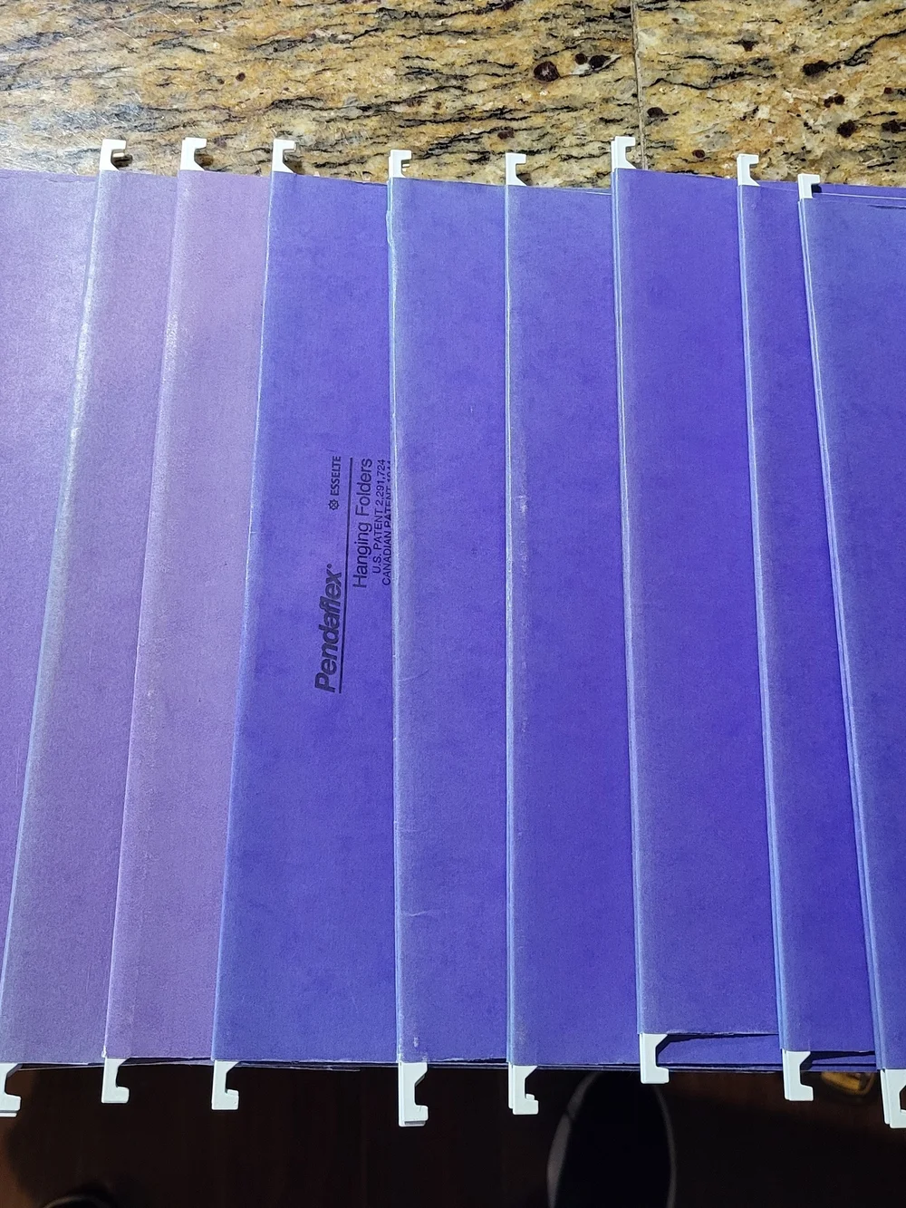 Purple Hanging File Folders - Pack of Assorted Shades